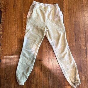 Cotton Citizen green tye dye sweatpants